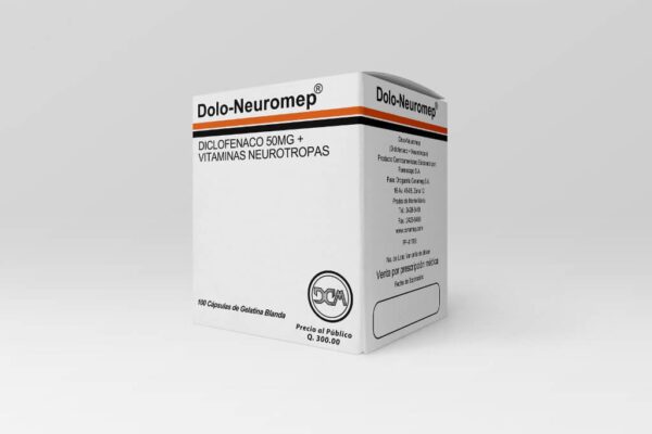 Neuromep + diclofenaco y neurotropas de 100 cápsulas